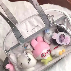 Lunivop  Harajuku White Ita Bag Women Japanese Style Transparent Tote Bag Large Capacity Jk Handbag Female Sweet Cute Shoulder Bags