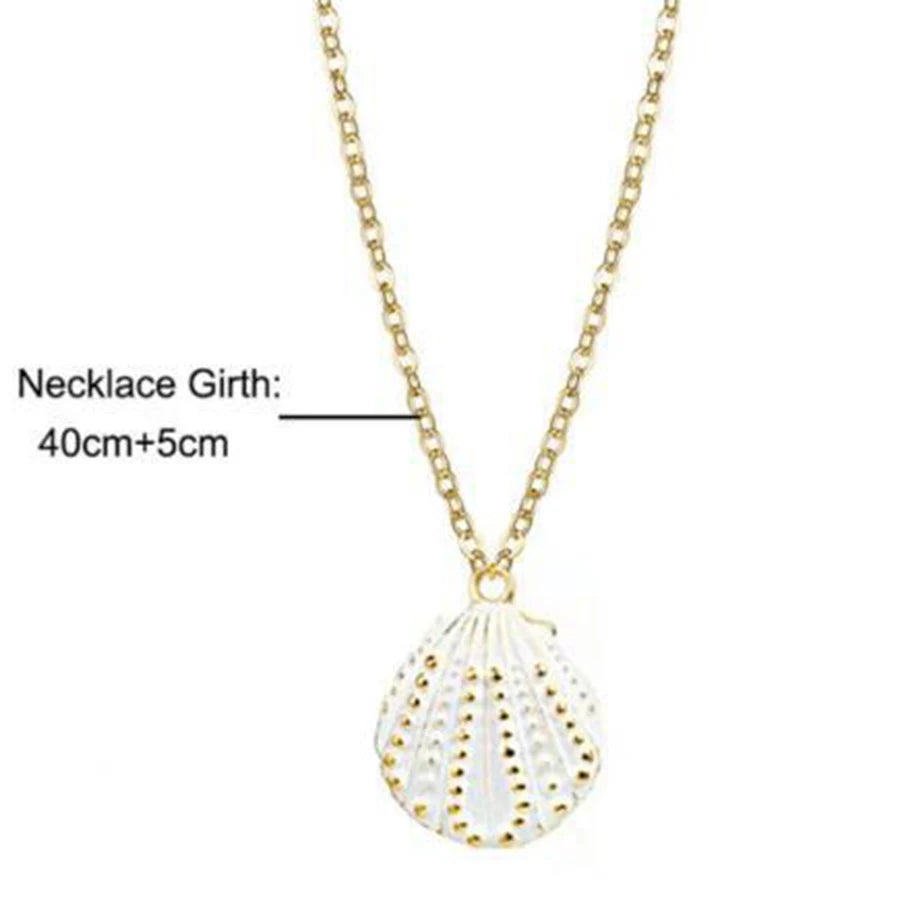 Lunivop New Trendy Simple Shell Conch Pendant Necklace for Women Niche Design Elegant Beach Party Jewelry Girlfriend Gifts