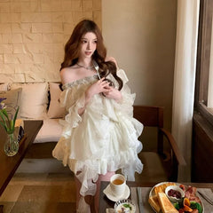 Lunivop  Summer Sexy Off Shoulder Fashion Strapless Top for Women New High Waist Ruffles Patchwork Skirts Two Piece Sets