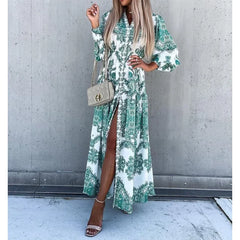 Lunivop  Spring/Summer New Women's Fashion Bohemian Casual Long Dress INS Loose Vacation Dress