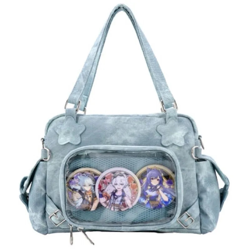Lunivop Harajuku Pink Ita Bags Purse Women Lolita Shoulder Underarm Bag Ladies Japanese Transparent Large Capacity Handbag Y2k