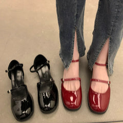 Lunivop New Design Mary Jane Shoes Buckle Pumps Women Elegant Shallow Hollow Thick Heel Casual Shoes Ladies Office Party Leather Shoes