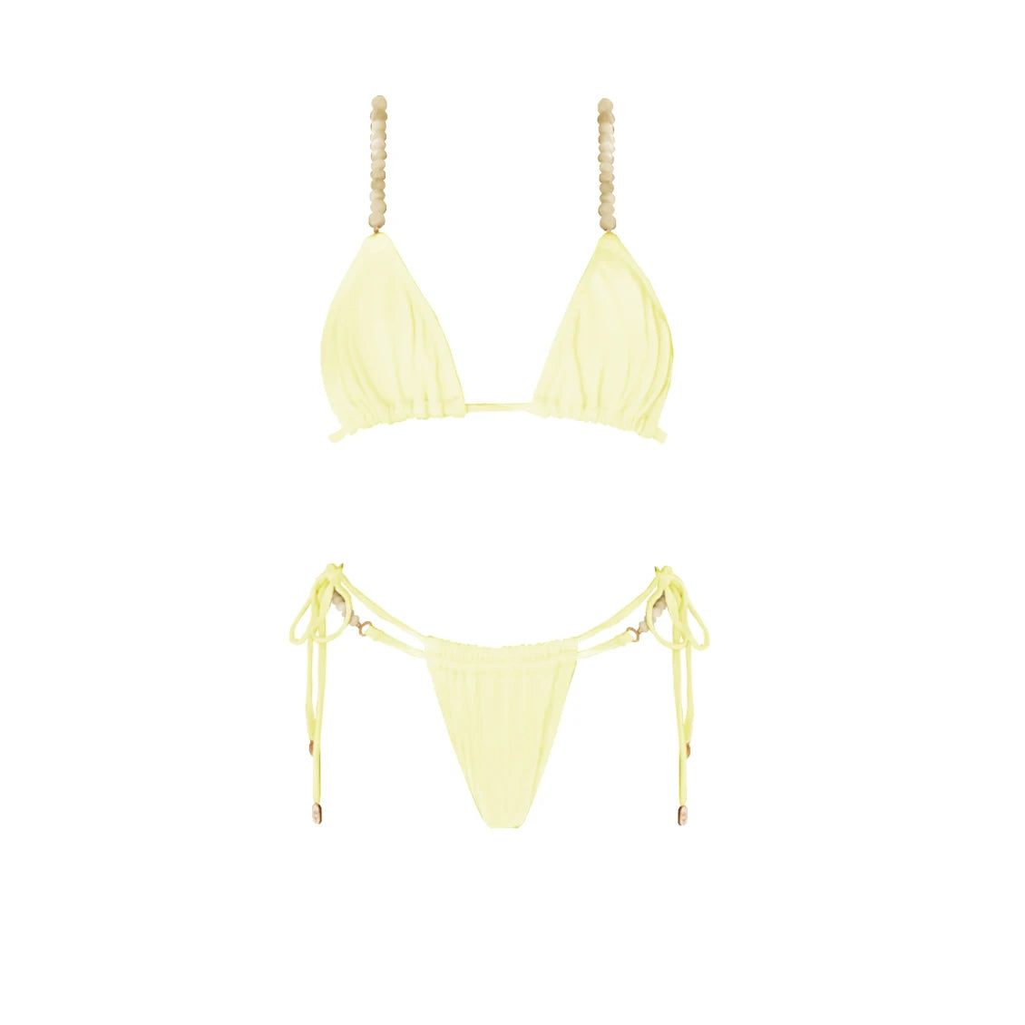 Lunivop   3Pcs Beads Bikini Set 2025 Sexy Women Swimsuit Female Swimwear Micro Bikini Bandeau Biquini Swimming Suit Beachwear Mini Skirt