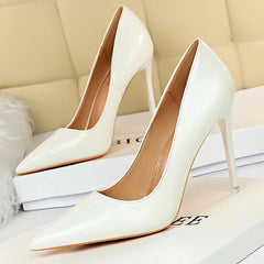 Lunivop  Women Concise 7.5cm 10.5cm High Thin Heels Pumps Lady Red Party Date Scarpins Female Stylish Elegant Pointed Toe Dress Shoes