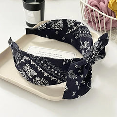 Lunivop  Paisley Bandana Hairbands for Women Fashion Top Knotted Bow Headband Cute Rabbit Ear Turban Headwrap Hair Band Girls Accessories
