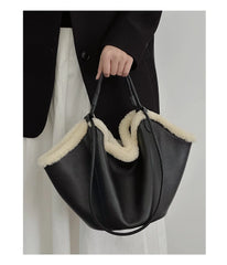 Lunivop  One Shoulder Hand-held Large Capacity Bucket Bag Women's Retro Niche Design Bags
