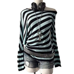 Lunivop  Striped Sweater Women Oversized Loose Fit Long Sleeve Round Neck Knit Pullover Casual Lazy Style Soft Comfortable Spring Fall