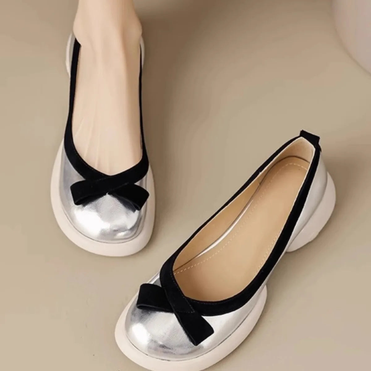 Lunivop Autumn New Women's Leather PU Platform Casual Shoes Ladies Gladiator Party Dress Shoes for Woman Shallow Roman Single Shoes