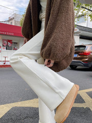 Lunivop  High Waist Flared Pants Women's Faion Spring Slimming  Hoof Pants Floor Length Trendy Trousers Casual Wear