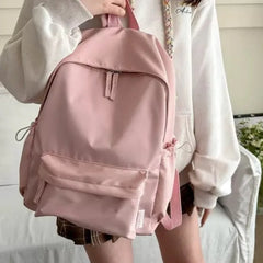 Lunivop  New Pure Color Large Capacity Simple Casual Oxford Cloth Student Class Bag Men's Casual Double Shoulder Bag Fresh Sweet Style