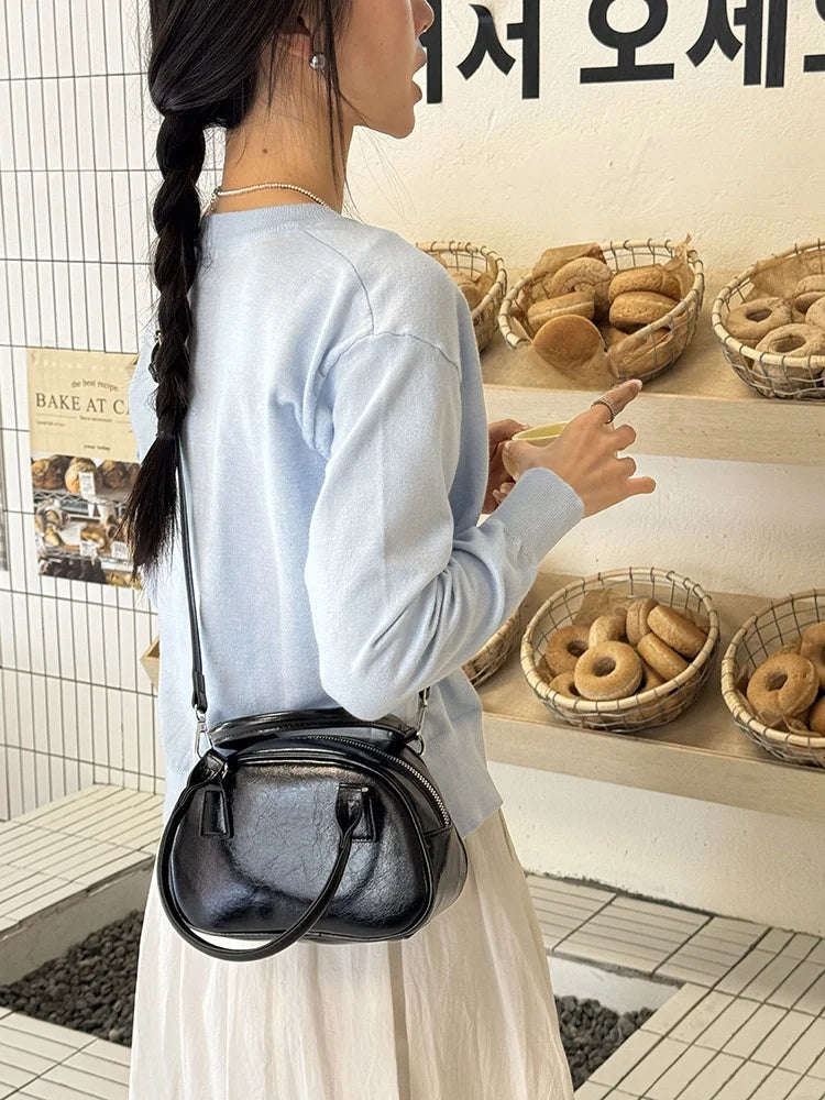 Lunivop   Faionable Small Square Bag Women's Handbag Versatile Single oulder Crossbody Bowling Bag Handheld Bag Premium PU Leather