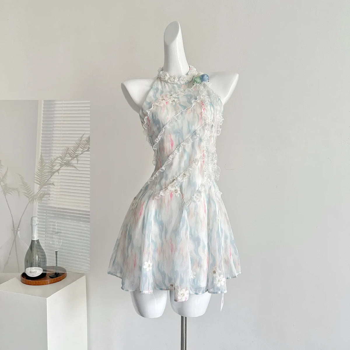 Lunivop Fashion Patchwork Slim Dress Women's Round Neck Sleeveless Casual A Line Dresses 2025 Summer New Tide