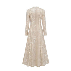 Lunivop Fashion Women Dress Long Sleeve Round Neck Sequin Decoration Female Summer Party Dresses New Tide