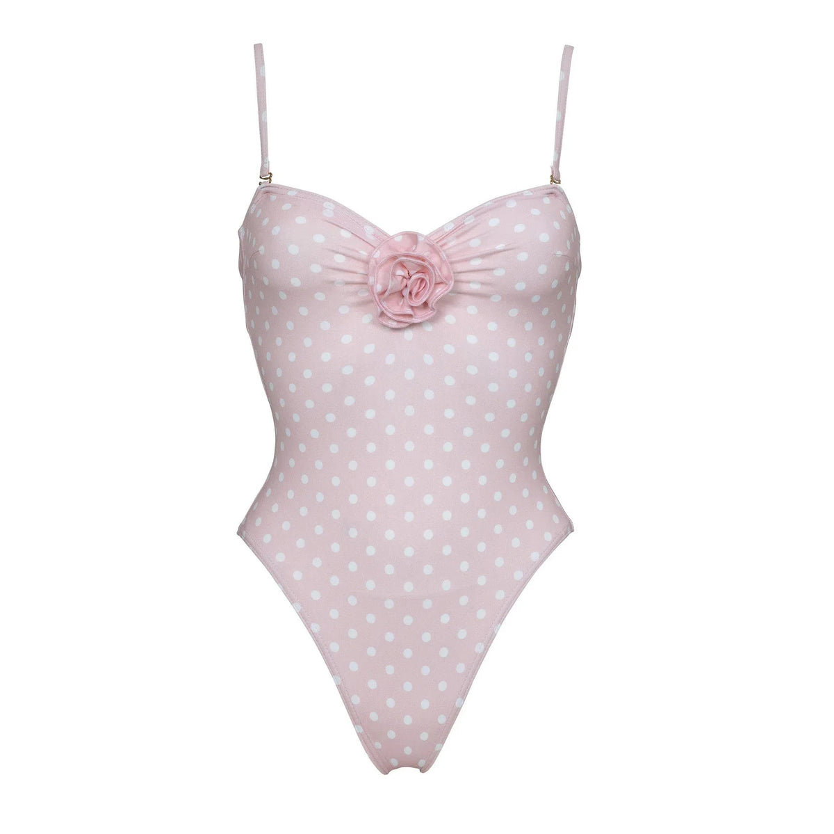 Lunivop   2Pcs Pink Dot Swimsuit Sexy Women Bikini Push Up Swimwear 2025 Bandeau Biquini Female Flower Bathing Suit Bodysuit Beach Outfit