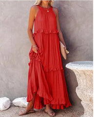 Lunivop  European and American New Summer Vacation Style Long Dress with Big Sway Flowing Beach Skirt for Women