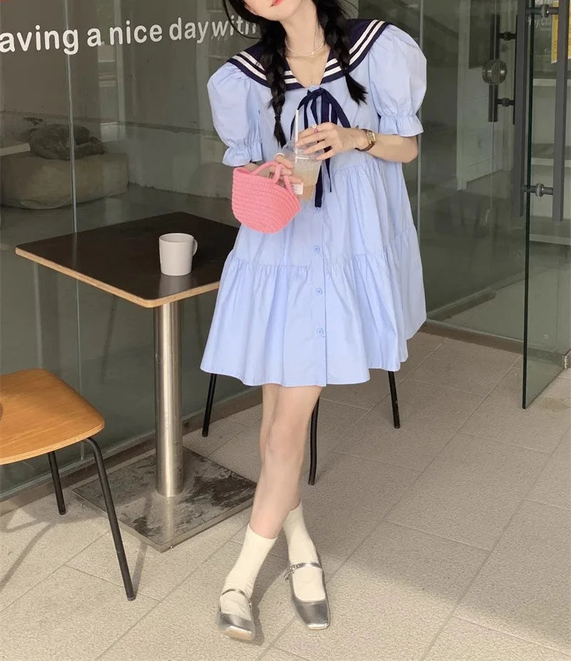 Lunivop Japanese Style Navy Collar Womens Dresses Summer Short JK Dres –  lunivop