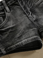 Lunivop  Simple Office Lady Korea Vintage Denim Shorts Women Slim All-match Sexy Bodycon Pants Spice Girls Small Fellow Pantalon