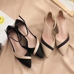 Lunivop  Contrast Color Pointed Toe Ladies Shoes Designer Luxury Pvc Original Summer Comfortable Trending Women's Sandals On Sale