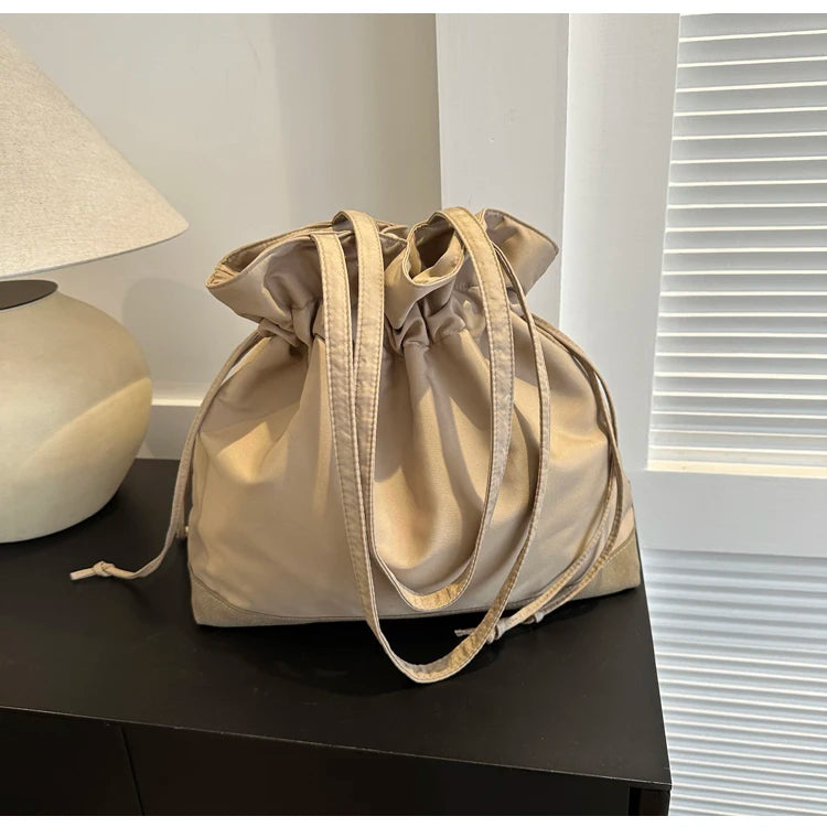 Lunivop   Laid-ba Sle Large Nylon Buet Bag Women's Winter Faion Simple Korean Version Casual Leisure Tote Bag Soft oulder Han...