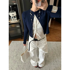 Lunivop Bottoms Chic Fake Y2k Jeans Streetwear Vintage Flare Pants for Women Casual High Waist Denim Trousers Pantalon Femme