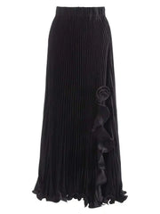 Lunivop Fashion Women's High Waist Skirt 3D Flower Asymmetric Lotus Leaf Edge A Line Female Skirts New Tide