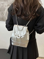 Lunivop  Silver Chain Crossbody Bag Women's Travel Bapa oulder Bag Handbag Soft PU Leather Buet ape Small Size Faionable