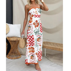 Lunivop  Hot Selling Spring and Summer New Fashionable Chest Hugging Pleated Casual Dress INS Holiday Loose Women's Dress