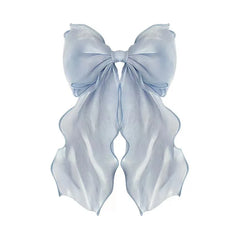 Lunivop  White Organza Bow Fluttering Ribbon Hair Clips Women French Fresh Premium Feeling Headdress Large Hair Cards Girl Hair Accessori