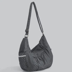 Lunivop  Korean Style Polka Dot Canvas Tote Bag Womem Shoulder Bags Ladies  Casual Lazy Versatile Fashion Crossbody Bag for Work Commute