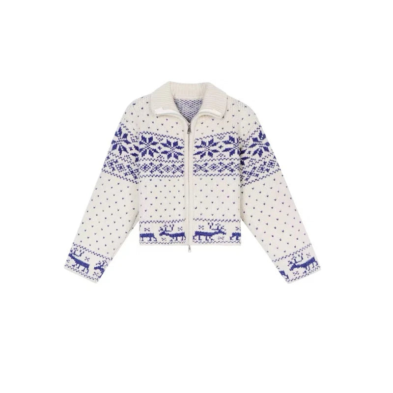 Lunivop Vintage Korean Style Women Sweaters Zipper Knitted Cardigan Casual Retro Jumpers Harajuku Fashion Long Sleeve Knitwear