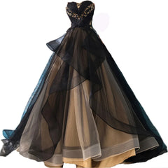 Lunivop  Elegant Temperament Straps Design Slim Waist A-line Formal Evening Dress Exquisite Black Flower Sequin Appliques Gown  formal dress
