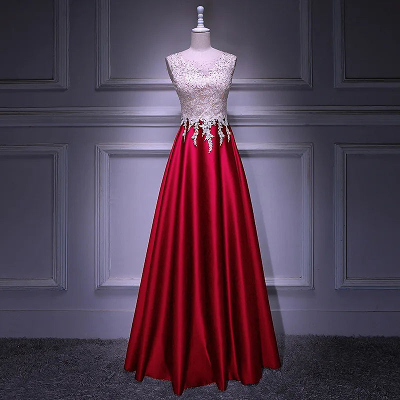 Lunivop  Fashion Women Sleeveless Evening Dress Sexy Lace Full Length Slim Dresses Elegant Female Business Gowns Night Club Party Gown