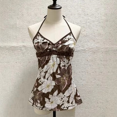 Lunivop  New Vintage Vacation Fresh Sling Vest All-match Slim Waist Spice Girls Camis Halter Print Pure Desire Trendy Moda Tanks