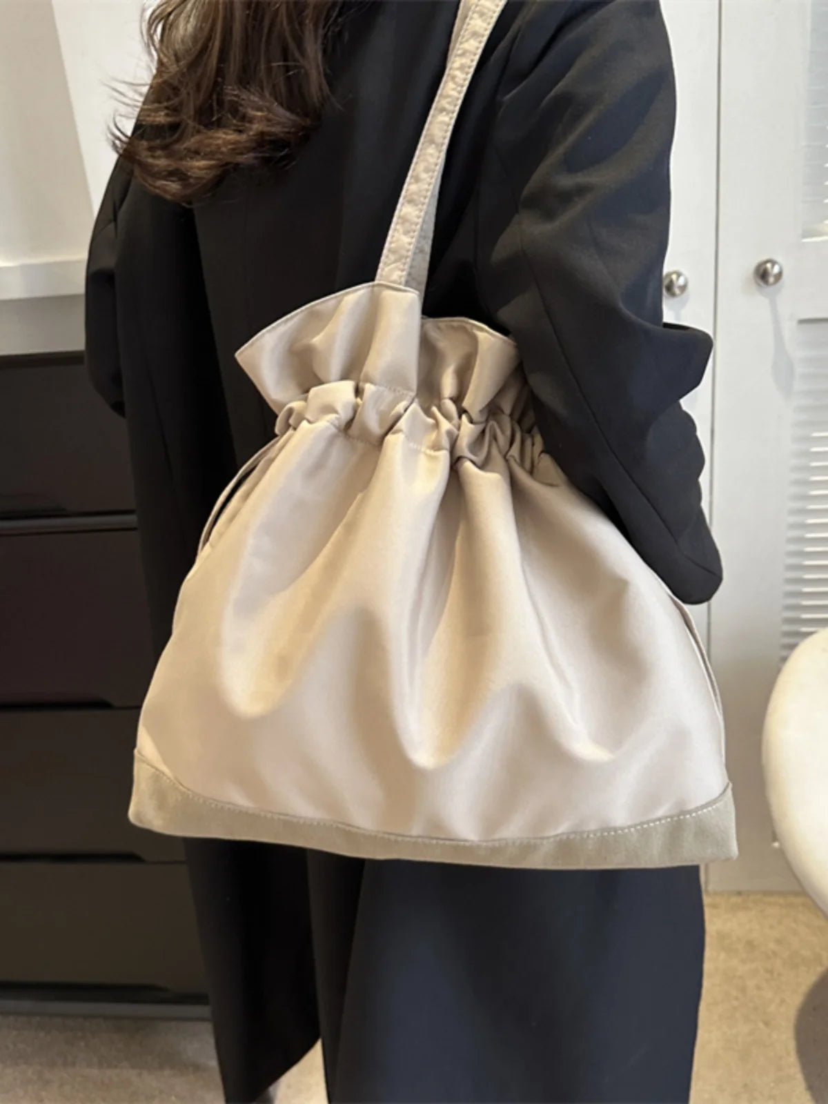 Lunivop   Laid-ba Sle Large Nylon Buet Bag Women's Winter Faion Simple Korean Version Casual Leisure Tote Bag Soft oulder Han...
