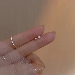 Lunivop  Needle Shiny Zircon Stud Earrings Women Style Cute Sweet Jewelry Accessories Simple Fashion Jewelry Accessories