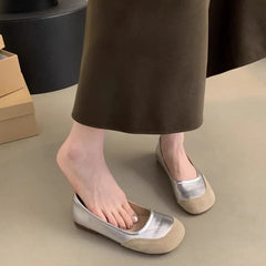 Lunivop Women Autumn New Fashion Retro Shallow Mouth Round Toe Single Shoes for Women Slip-on Mary Jane Shoe Ladies Soft Sole Flats