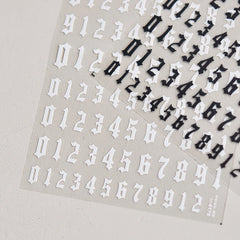 Lunivop  1 piece 5D punk goth rock hot stamping nail stickers high quality rose gold silver number letters love design nail art stickers