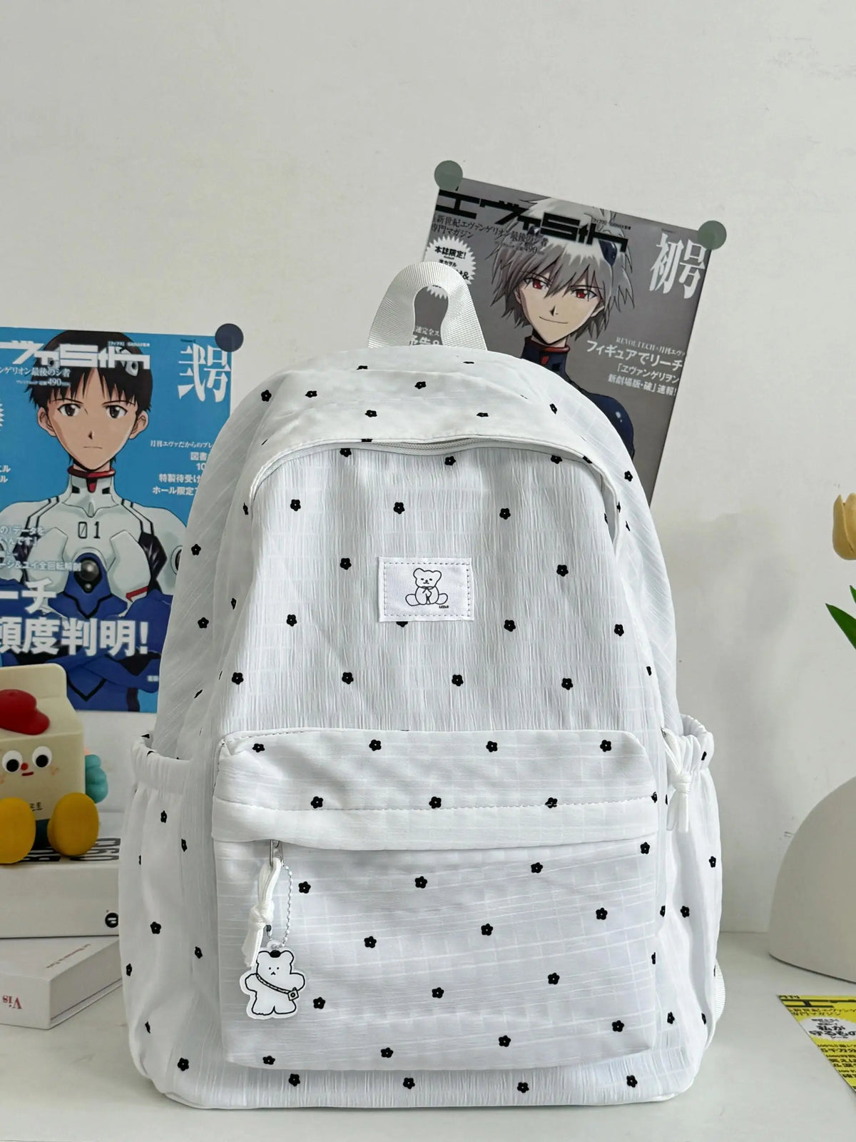 Lunivop  New Large Capacity Student Class Commuting Backpacks Korean Niche Wave Point Backpack Hand-held Shoulder Bag