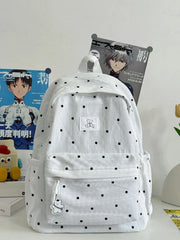 Lunivop  New Large Capacity Student Class Commuting Backpacks Korean Niche Wave Point Backpack Hand-held Shoulder Bag