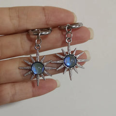 Lunivop New In Earring Holiday Y2K Accessories Girl's Cute Sun Pendant Hoop Earrings For Woman Fashion Plated Jewelry