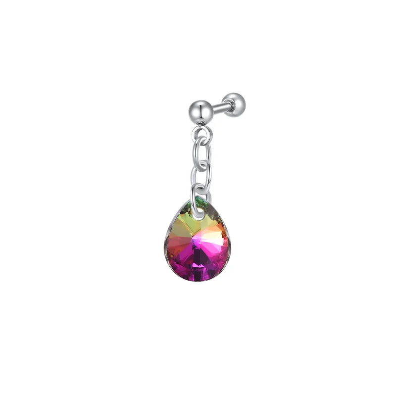 Lunivop  Cartilage Earring for Women Stainless Steel Earring Love, water drop CZ Studs Earrings Tragus Helix Conch Hoop Piercing Jewelry