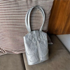Lunivop  Harajuku Style Hot Girl Silver Handbag Women Star Embroidery Shoulder Bag Ladies Design Fashion Underarm Bag Y2k Aesthetic Chic