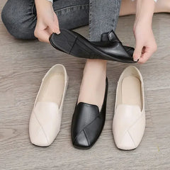 Lunivop  Square Toe Moccasins Woman Flats Office Loafers Shoes for Women Black White Low Price Korean Style Summer Chic and Elegant