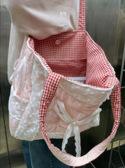 Lunivop  New Lace Women Tote Bags Versatile Bow Shoulder Bag