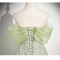 Lunivop  Green Evening Dress New High-grade Birthday Dress One Shoulder Formal Dress Women Elegant Evening Dresses Simple Fashion