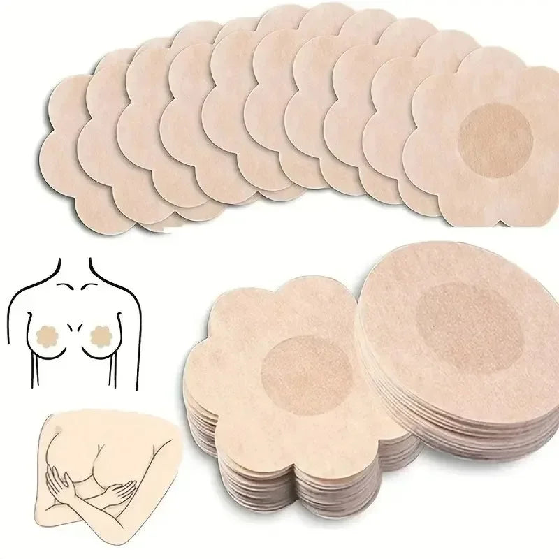 Lunivop 2-100PCS Invisible Nipple Cover Sticker Women Sexy Safety Breast  Pad Lift Tape Self-Adhesive Disposable Chest Pasti Bra Padding