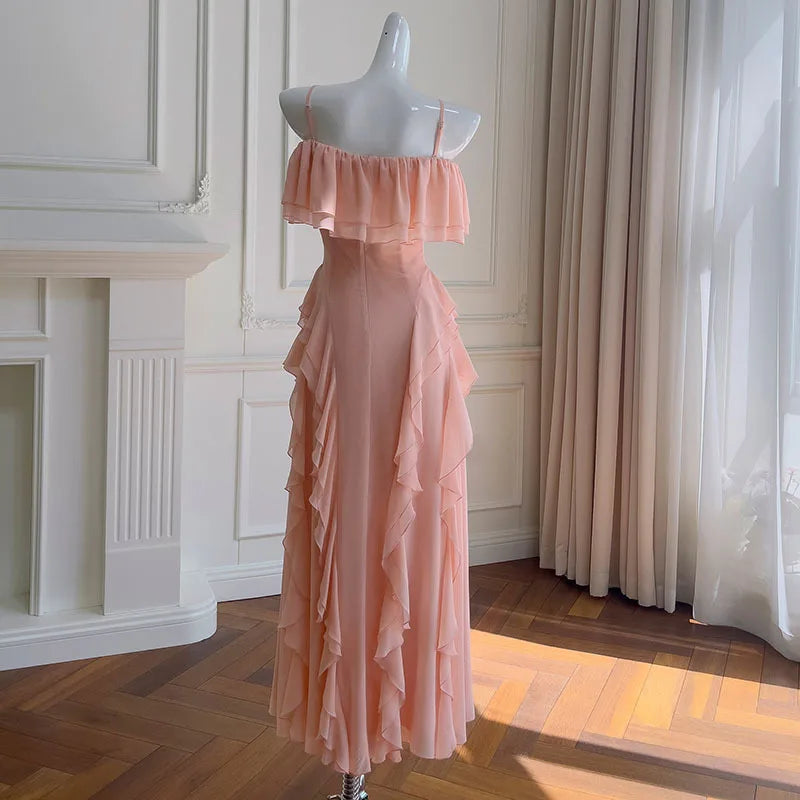 Lunivop Fashion Women Dress Short Sleeve Slash Neck Solid Color Female Summer Evening Party Dresses New Tide