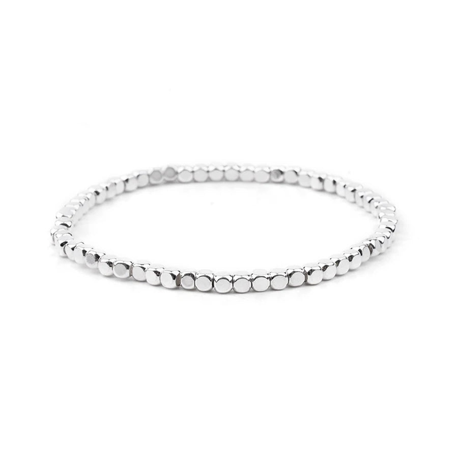 Lunivop 1Pcs Trendy Simple Crystal Beaded Bracelet for Women Elastic Adjustable Charm Bracelet Sweet Elegant Beach Party Jewelry Gifts