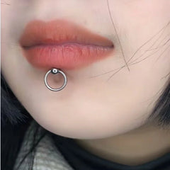 Lunivop  1PC 316L Surgical Steel Labret with Slave Ring Ball Lip Stud Ear Cartilage Tragus Helix Earring Daith Lobe Body Piercing Jewelry