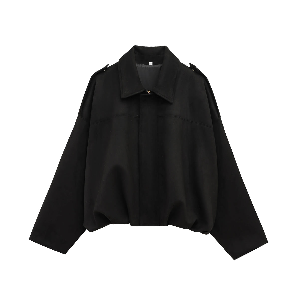 Lunivop  Casual Soft Martini Green Bomber Jackets Women Long Lantern Sleeve Oversized Autumn Winter Coats Fashion Outwears